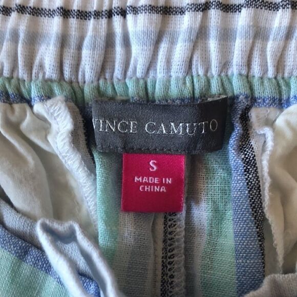NWT Vince Camuto Linen Aqua Ice Striped Pants - S - Picture 5 of 9